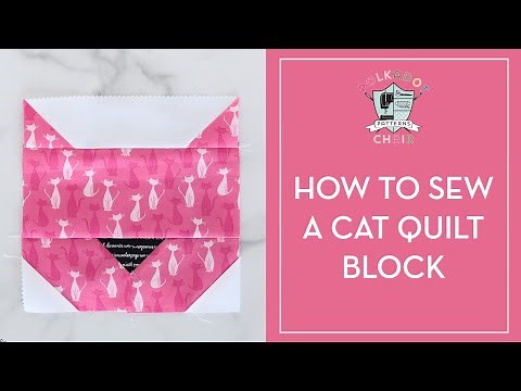 Learn How to Sew a Cat Quilt Block from the Cat Dash Quilt Pattern
