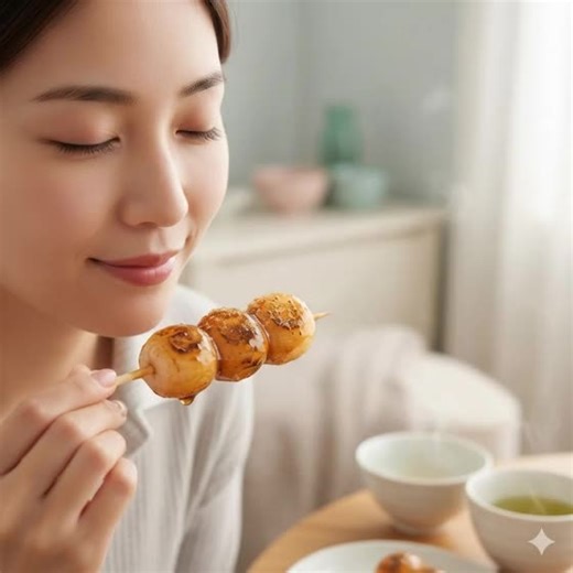 Eating dango 🍡 #fyp #asmr #gemini #AI