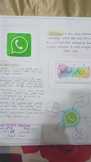 computer project #easy #project #whatsapp for class 1,2,3,4,5,6,7,8,9,10,11,12 #viral #tranding