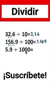 ✅👉Dividing decimals by 10, 100 and 1000