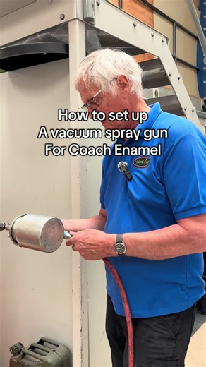How to set up a spray gun for Paintman Paint Coach Enamel #paintprep #coachenamel #classiccars #automotive #coachpainting