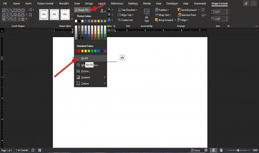 How to type Text over a Line in Word without moving it