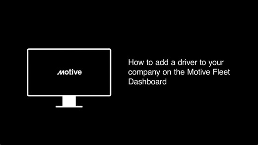 How to add a driver to your company on the Motive Fleet Dashboard