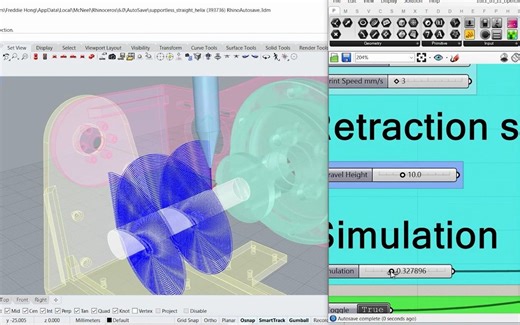 5-axis slicing and supportless 3D printing helix with open5x