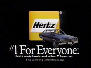 1983 Hertz Rental Car Travel Rewards "#1 For Everyone, Not exactly" TV Commercial