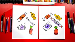 How To Draw Candy For Halloween - Art For Kids Hub -