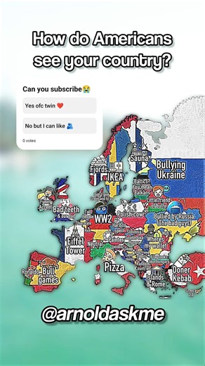 How do Americans see your country? 🇪🇺🇺🇸 #mapping #geography #shorts #countryballs #maps