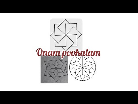 🌸 "Creative Onam Pookalam Outline Drawing | Kerala Onam Special"