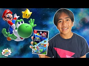 Ryan & Dad Blast Off with Super Mario Galaxy! - Videos For Kids