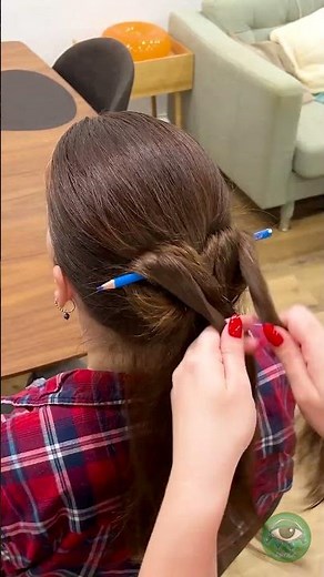 تسريحة شعر سهلة باستخدام قلم رصاص ✏️