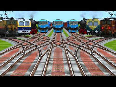 ⭕️More Trains Run At Bumpy Higher Graphics Railroad Tracks | train simulator gameplay | trains