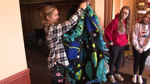 Students donate blankets to Project Linus