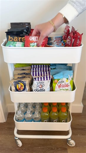 *ASMR* SPRING SNACK CART RESTOCK! #asmr #restock #snacks #snackideas #spring #cart #home #restocking