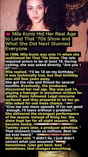 Mila Kunis Was Only 14 When She Got That ’70s Show