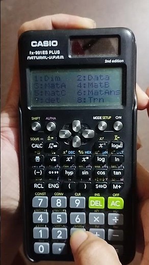 Matrix multiplication in casio fx-991ES plus scientific calculator