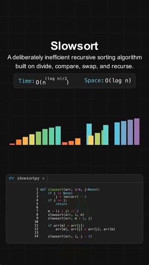 Slow Sort Visualized: The Worst Algorithm Ever Created! 🐌💀