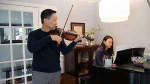 832K views · 23K reactions | From Concertmaster David Kim's living room to yours, enjoy this performance of JS Bach/Gounod's Ave Maria with a special guest star on the piano!  | The Philadelphia Orchestra | Facebook