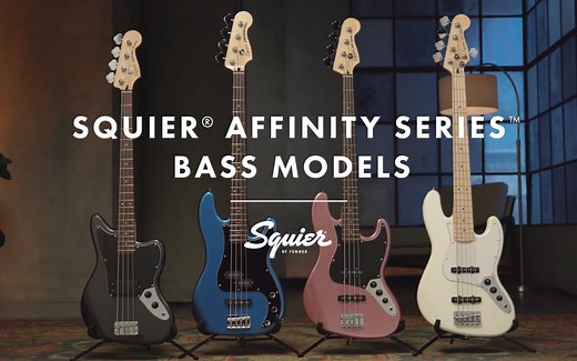2021 Squier by Fender Affinity系列各贝斯型号官方演示介绍【中字】|Fender