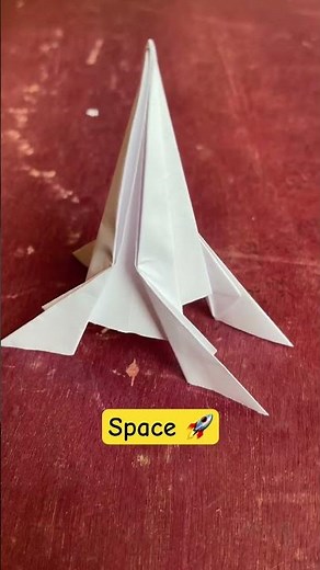 Origami Spaceship 🚀 #origami #space