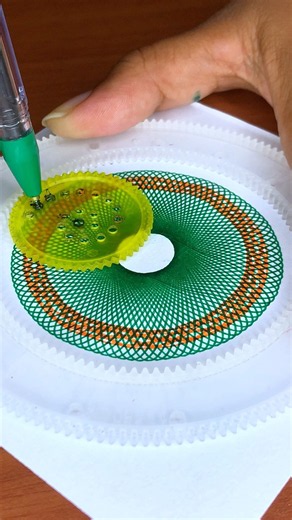 The Mesmerizing Visual Harmony Flow! 🌀✨ Pure Neural Relief Spirograph #shorts #art