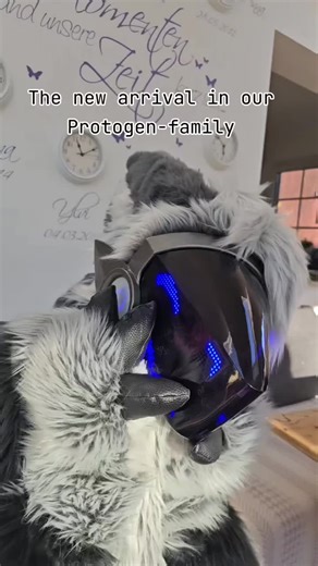 the new arrivals our protogen family #protogenhead #protogendragon #protogenmemes #protogenfursuit