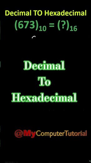 Decimal to Hexadecimal Number Conversion | Number System | Digital Electronics | Computer Fundamenta
