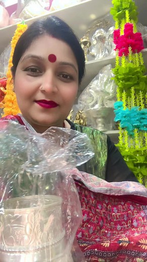 Intricately Designed Silver Container Display