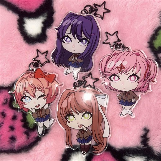 Doki Doki Literature Club (DDLC) Epoxy Acrylic Keychain Charms - Etsy