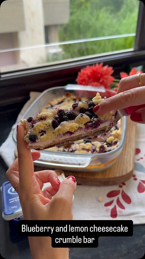 9.5K views · 866 reactions | Blueberry and lemon cheesecake crumble...