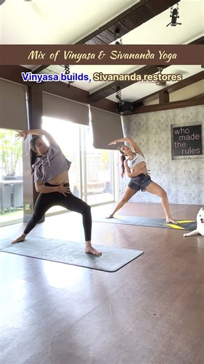 Mix of Vinyasa and sivananda yoga | Vinyasa flow for strength and flexibility #yogapractice #fit