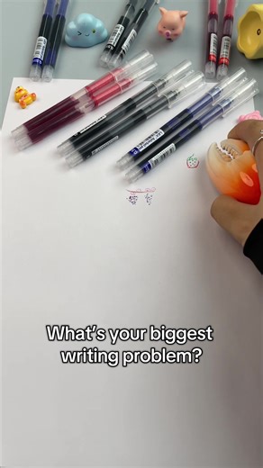 How smooth is this pen for homework?Let me know in the comments!#quickdrypen #rollerballpen #nosmudge #tiktokmademebuylt #backtoschool