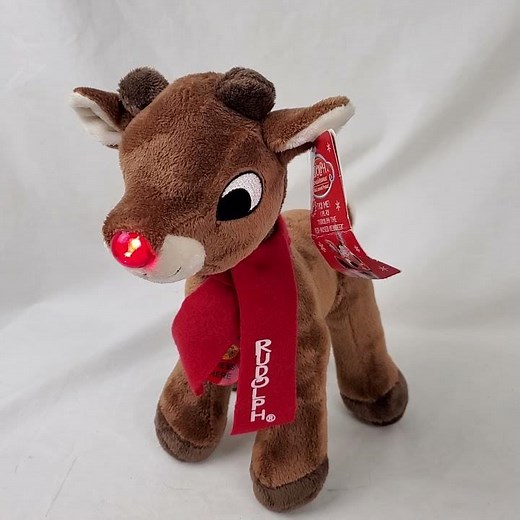 Rudolph the Red Nosed Reindeer Singing Light-Up Plush Dan Dee Christmas Holiday