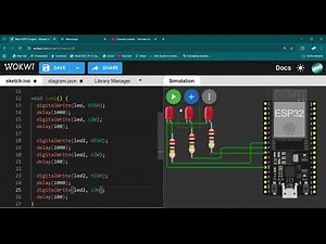WOKWI Part2 - Create LED Blink with sequence and colors (ESP32)