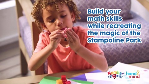 hand2mind Numberblocks Stampoline Park Stamp Activity Set, 20 Stamps, 12 Washable Ink Pads, Number Toys, Kids Arts & Crafts, Preschool Math Toys, Toddler Learning Activities, Birthday Gifts for Kids