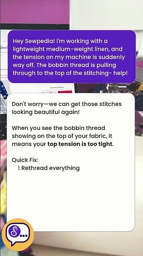 How to Fix Sewing Machine Tension (Bobbin Thread Issues) 🧵