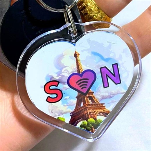 Personalized NFC Keychain – Tap to Share Photos, Videos & Links | Travel Souvenir, Wedding and Memory Gift - Etsy