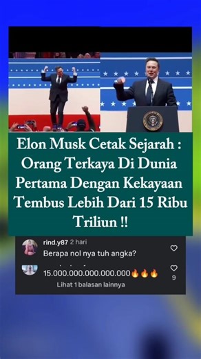 Kalian punya uang segitu mau beli apa guys❓#infomenarik #faktamenarik #trending #kekayaan #elonmusk