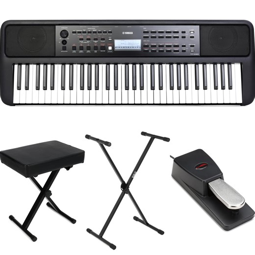 Yamaha PSR-E383 61-key Mid-range Portable Keyboard Essentials Bundle