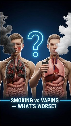 CIGARETTES OR VAPE!! Whice one is more dangerous? #healthy #wellnesstips #cigarette