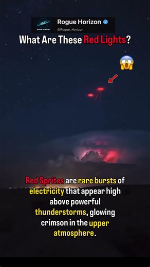 The Mysterious Red Sprites Above Storm Clouds #spaceexploration #redsprite #space #mystery #ytshorts