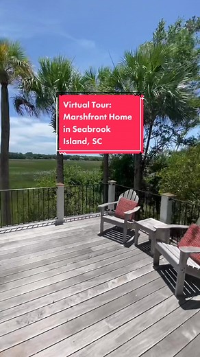 We can’t get enough of these stunning marsh-to-ocean views! Offered at $2,611,000 |📍Seabrook Island, SC #luxuryhomes #dreamhome #fyp