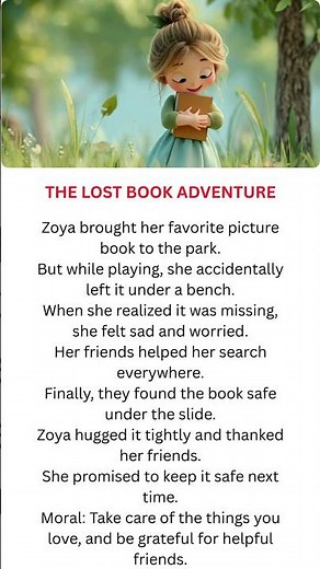 The Lost Book Adventure | Short Moral Story for Kids | Story | Educational video for Kids #shorts