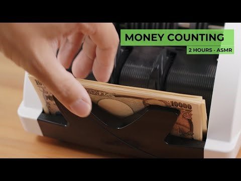 Money Counting Machine 💵 | 2 Hours ASMR Counting Cash Ambience