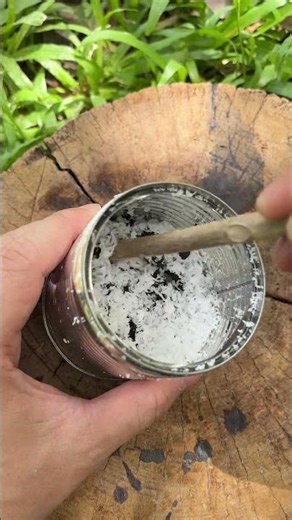 Survival Skills: How to make Firestarter from Charcoal #survival #bushcraft #firestarter #outdoors