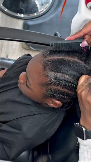 How to part for straight back cornrows for boys
