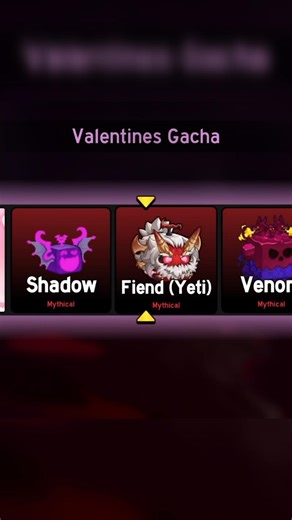 My 1st roll in Valintine Gacha 😱 #roblox #bloxfruits #shorts #viral #trending