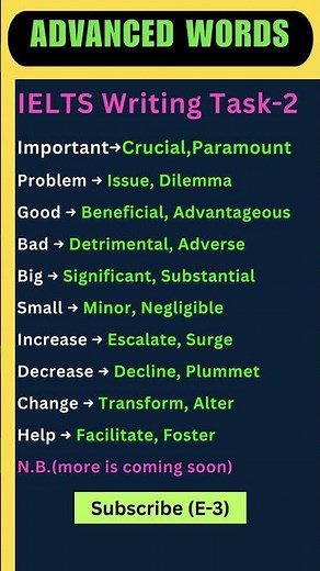 IELTS Writing Task 2 Vocabulary | Basic to Advanced Synonyms for Band 9 #ieltspreparation #writing