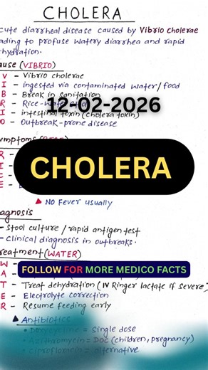 Ravi Ranjan Kumar | CHOLERA 👨‍⚕️ - know about it 👍 Follow for Daily Pharmacology Notes, Disease Notes, Patient case & MCQ 📘 Subscribe to get exclusive PDF... | Instagram