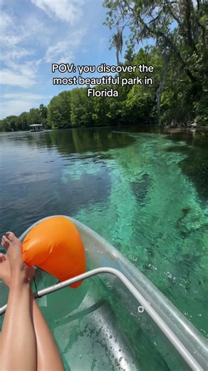 Gliding through the crystal-clear waters of Silver Springs in Florida ✨ Silver Springs, situated in Florida's Marion County, consists of a series of artesian springs that feed into the Silver River. Known as the world's largest artesian spring, it also features Florida's longest-running commercial tourist site, earning the designation of a National Natural Landmark in 1971. Add this activity to your summer bucket list ☀️ 🎥 @Joanna | Travel Creator 📍Silver Springs in Florida #silversprings #cle