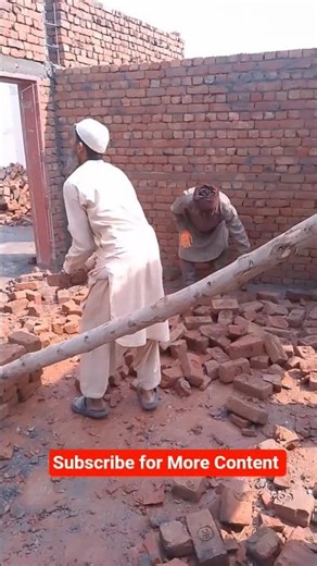 9 Inch Brickwork Construction | Skilled Masonry Work | The House Builder #shorts